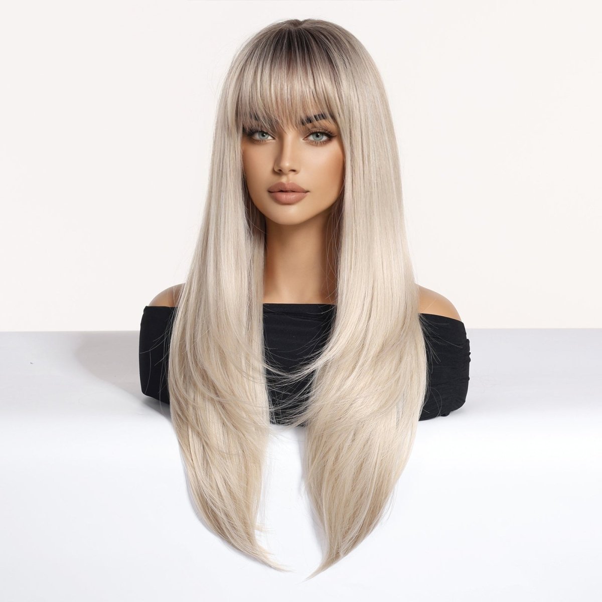 Platinum Blonde &amp; Light Gold  Wig - MARKETPLACE | Blonde, Fringe, Synthetic Hair | Milk &amp; Honey Wigs