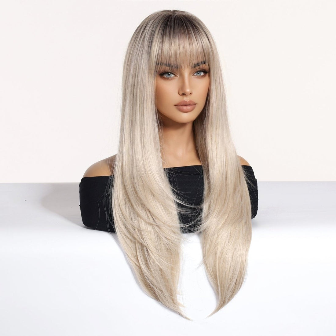 Platinum Blonde &amp; Light Gold  Wig - MARKETPLACE | Blonde, Fringe, Synthetic Hair | Milk &amp; Honey Wigs