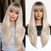 Platinum Blonde & Light Gold  Wig - MARKETPLACE | Blonde, Fringe, Synthetic Hair | Milk & Honey Wigs