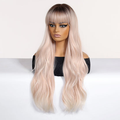 Platinum Blonde Ombre synthetic fringe wig | Milk &amp; Honey Wigs