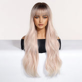 Platinum Blonde Ombre Wig with Fringe - MARKETPLACE | Blonde, Fringe, Synthetic Hair | Milk & Honey Wigs