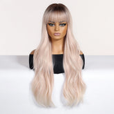 Platinum Blonde Ombre Wig with Fringe - MARKETPLACE | Blonde, Fringe, Synthetic Hair | Milk & Honey Wigs