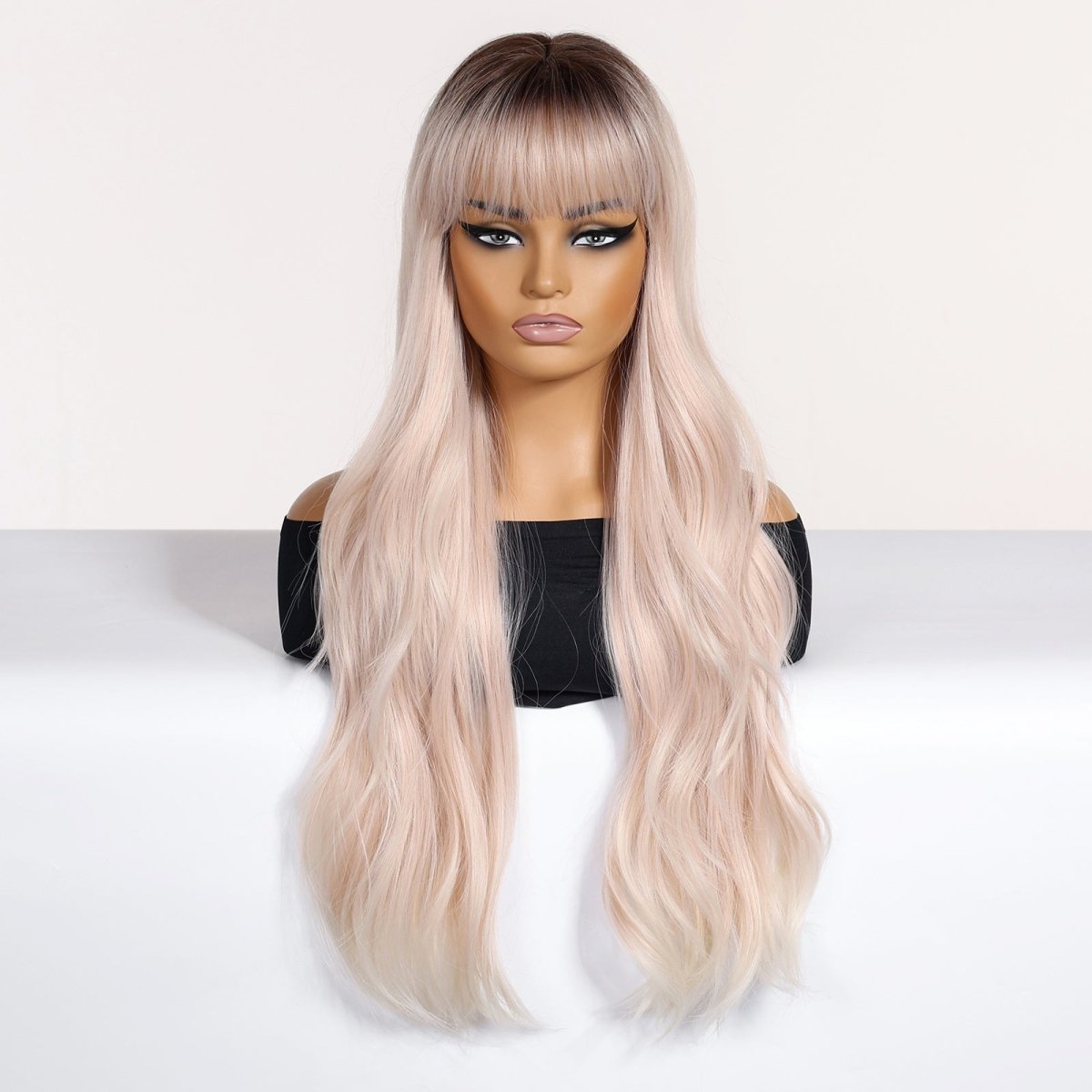Platinum Blonde Ombre Wig with Fringe - MARKETPLACE | Blonde, Fringe, Synthetic Hair | Milk &amp; Honey Wigs