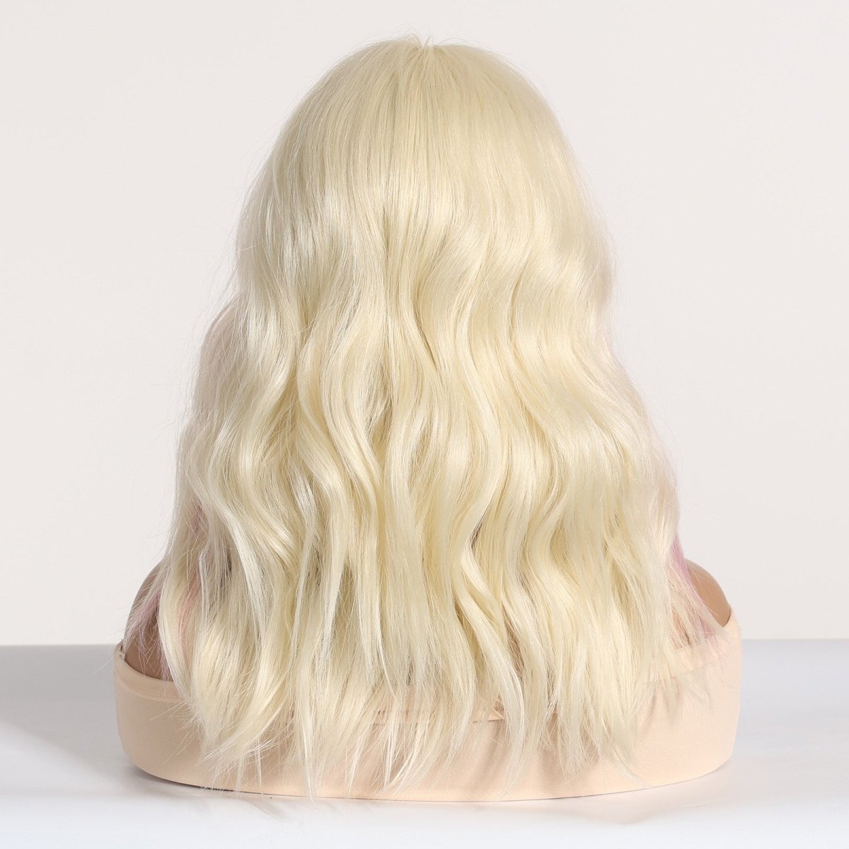 Platinum Blonde with Pastel Pink Highlights Wig - MARKETPLACE | Pink, Fringe, Synthetic Hair | Milk &amp; Honey Wigs