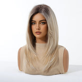 Platinum Blonde with Shadow Roots  Wig - MARKETPLACE | Blonde, Fringe, Synthetic Hair | Milk & Honey Wigs