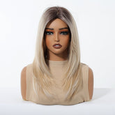 Platinum Blonde with Shadow Roots  Wig - MARKETPLACE | Blonde, Fringe, Synthetic Hair | Milk & Honey Wigs