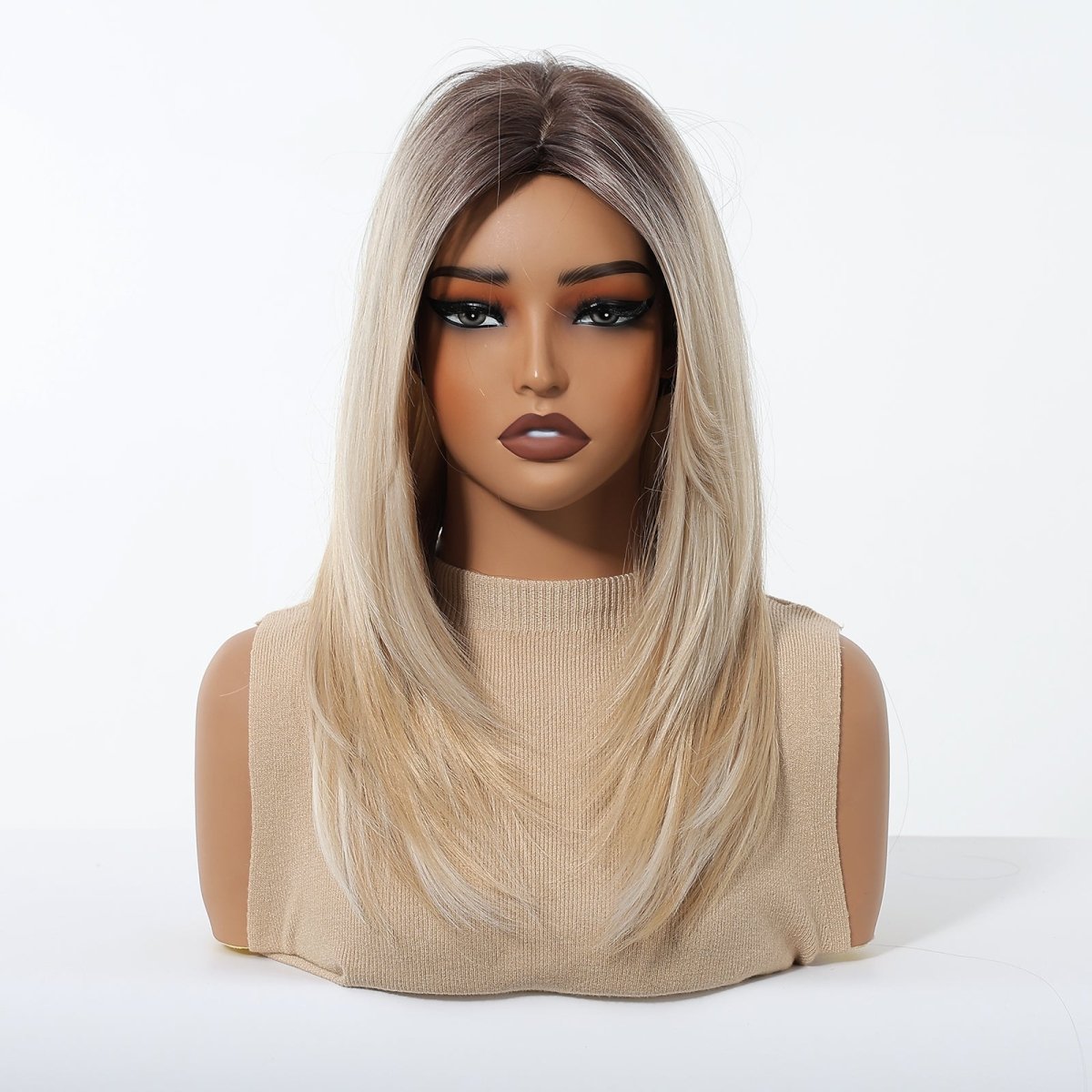 Platinum Blonde with Shadow Roots  Wig - MARKETPLACE | Blonde, Fringe, Synthetic Hair | Milk &amp; Honey Wigs