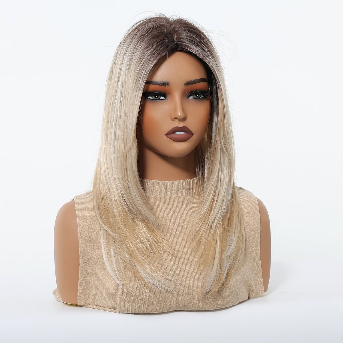 Platinum Blonde with Shadow Roots  Wig - MARKETPLACE | Blonde, Fringe, Synthetic Hair | Milk &amp; Honey Wigs