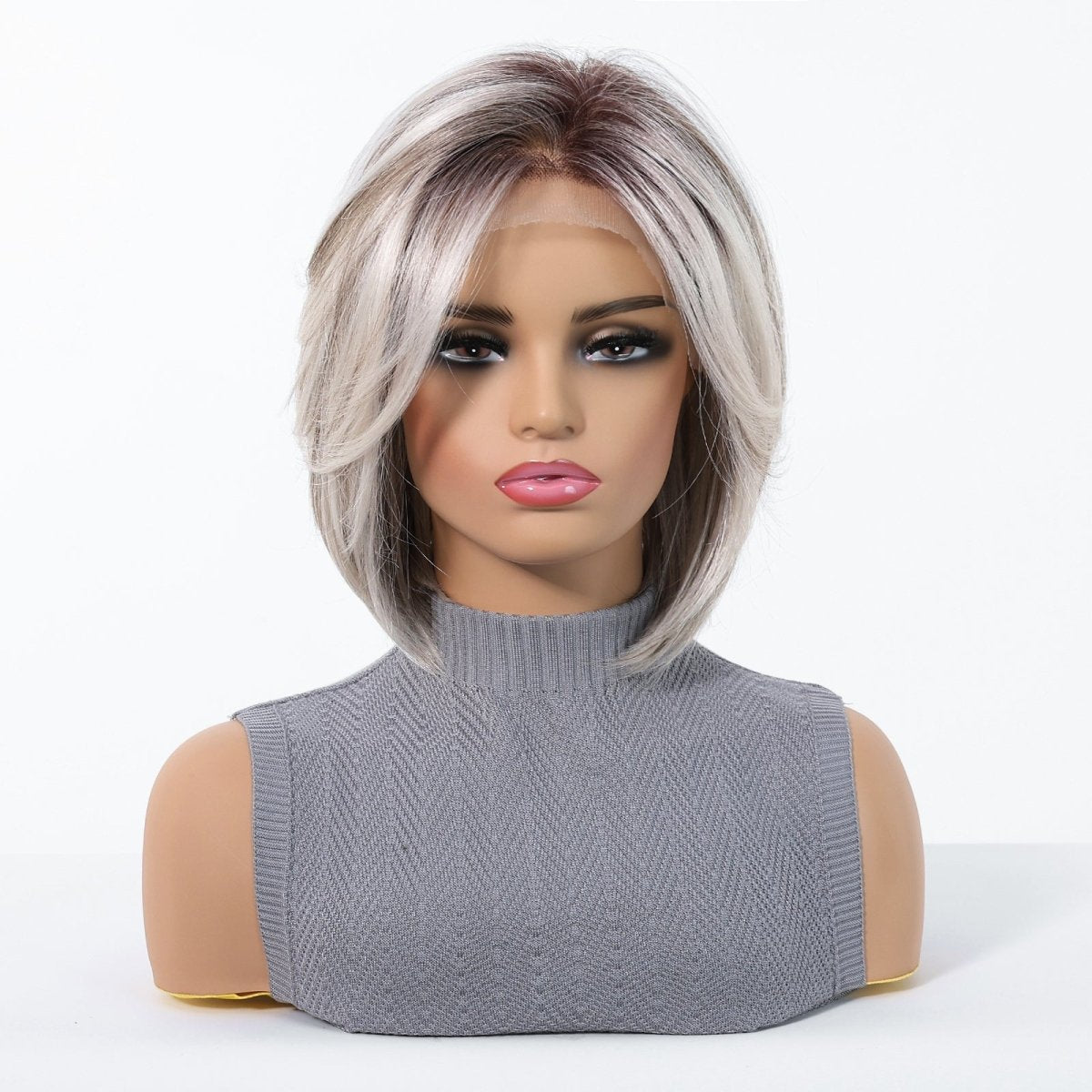 Platinum Bob 13x6 Lace Front Wig - MARKETPLACE | Blonde, 13x6 Lace Front, Synthetic Hair | Milk &amp; Honey Wigs