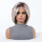 Platinum Bob 13x6 Lace Front Wig - MARKETPLACE | Blonde, 13x6 Lace Front, Synthetic Hair | Milk & Honey Wigs