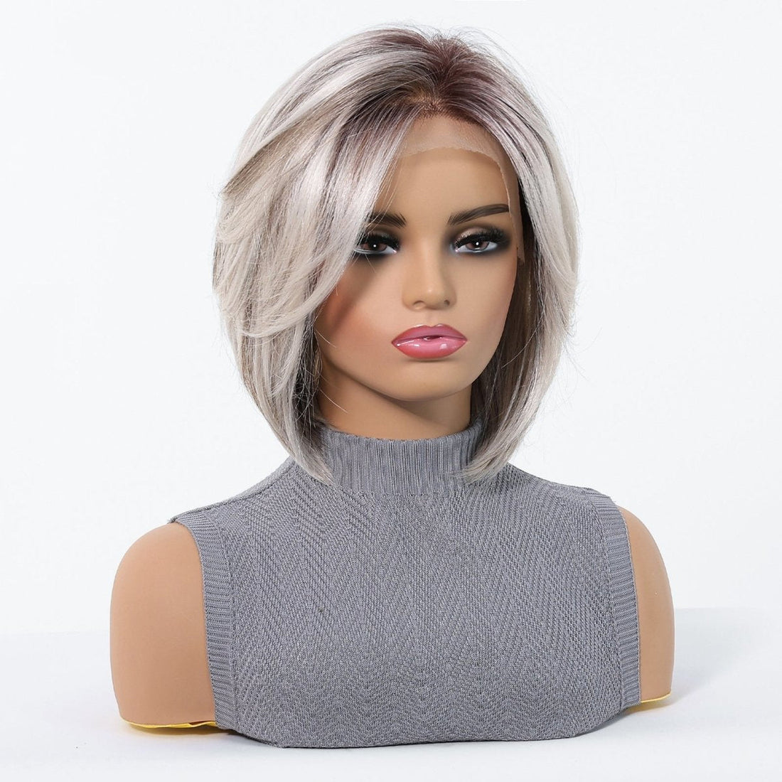 Platinum Bob 13x6 Lace Front Wig - MARKETPLACE | Blonde, 13x6 Lace Front, Synthetic Hair | Milk &amp; Honey Wigs