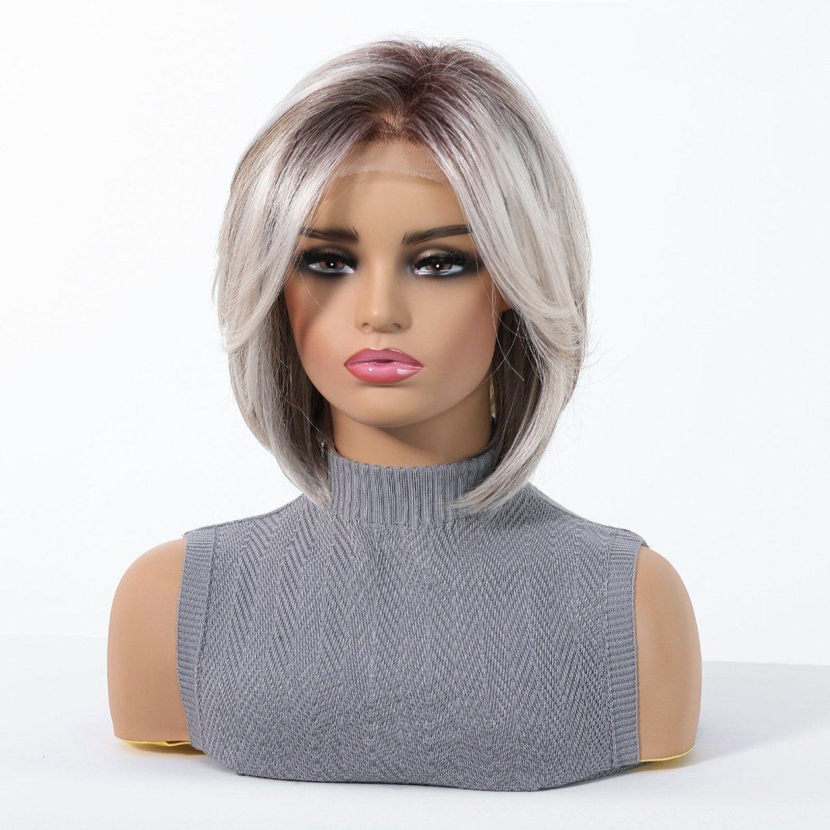 Platinum Bob 13x6 Lace Front Wig - MARKETPLACE | Blonde, 13x6 Lace Front, Synthetic Hair | Milk &amp; Honey Wigs