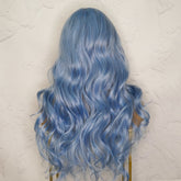 POLLY - Blue - Lace Front Wig | Blue, 28 Inch+, T-Part Lace Front, Synthetic Hair | Milk & Honey Wigs