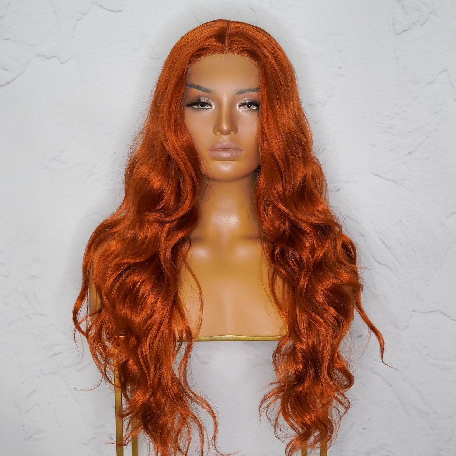 POLLY - Ginger - Lace Front Wig | Blonde, 28 Inch+, T-Part Lace Front, Synthetic Hair | Milk &amp; Honey Wigs