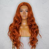 POLLY - Ginger - Lace Front Wig | Blonde, 28 Inch+, T-Part Lace Front, Synthetic Hair | Milk & Honey Wigs