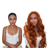 POLLY - Ginger - Lace Front Wig | Blonde, 28 Inch+, T-Part Lace Front, Synthetic Hair | Milk & Honey Wigs