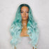 POLLY - Ombre Blue - Lace Front Wig | Blue, 28 Inch+, T-Part Lace Front, Synthetic Hair | Milk & Honey Wigs