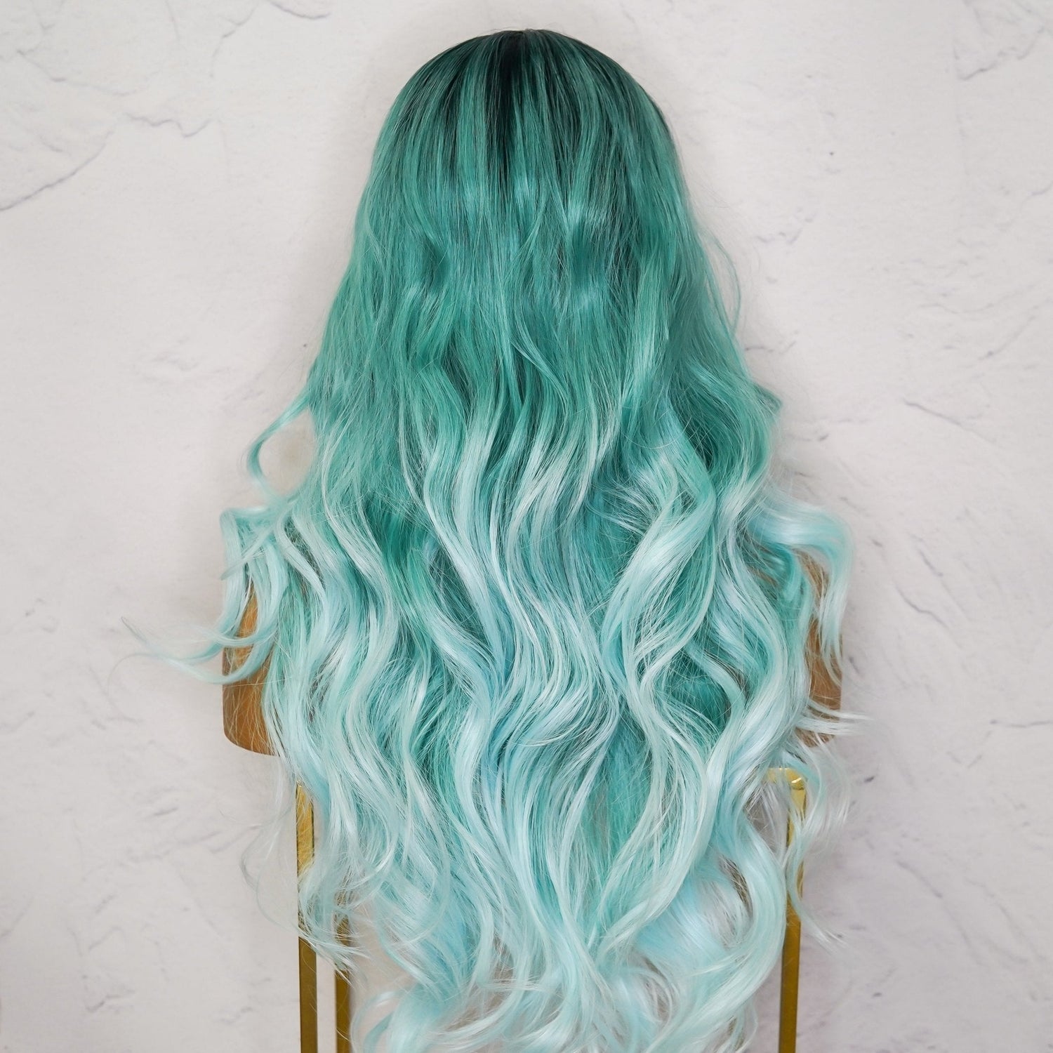 POLLY - Ombre Blue - Lace Front Wig | Blue, 28 Inch+, T-Part Lace Front, Synthetic Hair | Milk &amp; Honey Wigs
