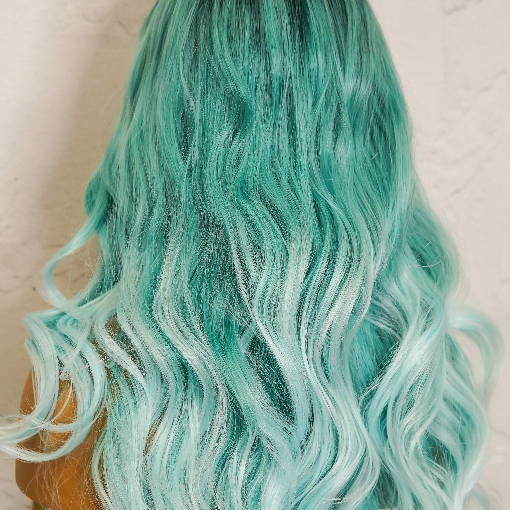 POLLY - Ombre Blue - Lace Front Wig | Blue, 28 Inch+, T-Part Lace Front, Synthetic Hair | Milk &amp; Honey Wigs