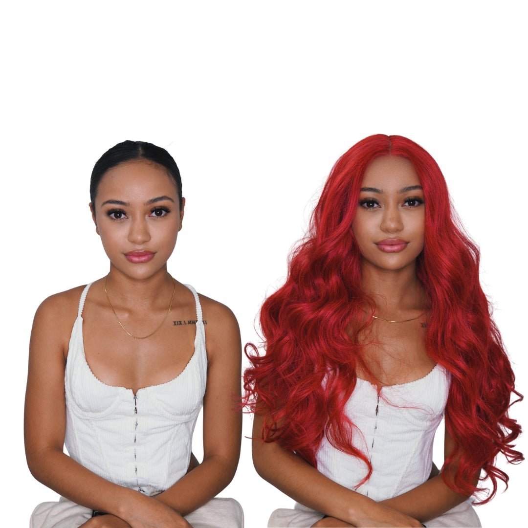 POLLY - Red - Lace Front Wig | Red, 28 Inch+, T-Part Lace Front, Synthetic Hair | Milk &amp; Honey Wigs