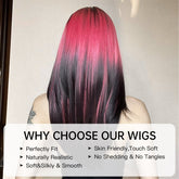 Red and Black Highlight Wig - MARKETPLACE | Red, Fringe, Synthetic Hair | Milk & Honey Wigs