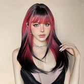 Red and Black Highlight Wig - MARKETPLACE | Red, Fringe, Synthetic Hair | Milk & Honey Wigs
