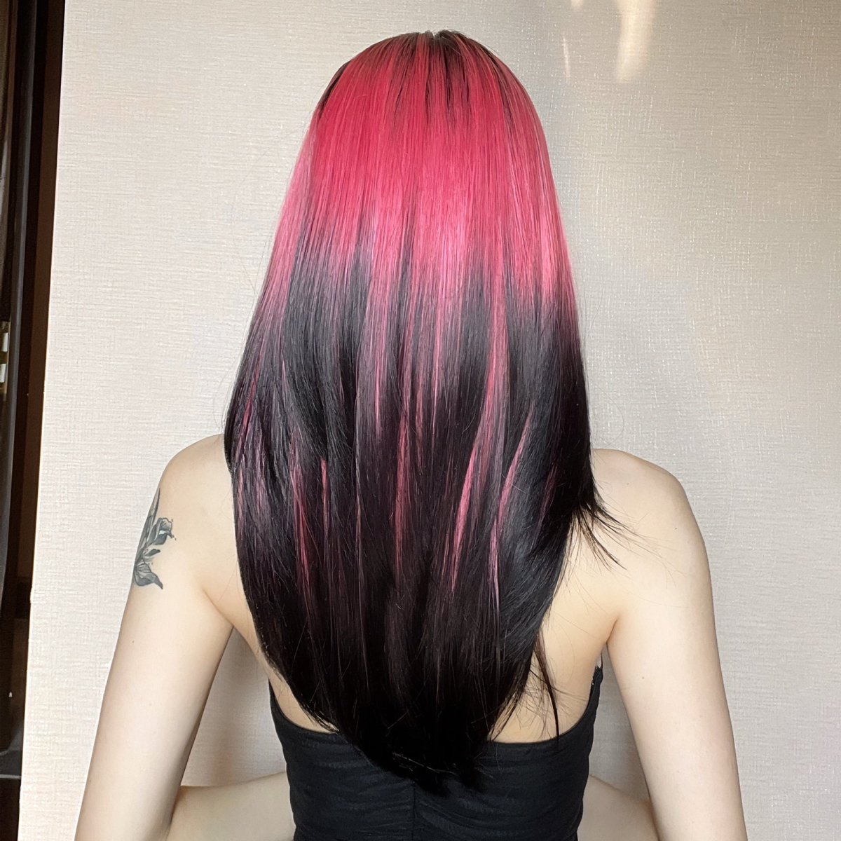 Red and Black Highlight Wig - MARKETPLACE | Red, Fringe, Synthetic Hair | Milk &amp; Honey Wigs
