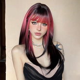 Red and Black Highlight Wig - MARKETPLACE | Red, Fringe, Synthetic Hair | Milk & Honey Wigs