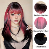 Red and Black Highlight Wig - MARKETPLACE | Red, Fringe, Synthetic Hair | Milk & Honey Wigs