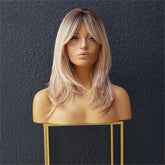 ROCHELLE - Blonde Ombre - Fringe Wig | Blonde, 16 Inch, Fringe, Synthetic Hair | Milk & Honey Wigs