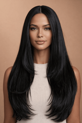ROME - Natural Black - Lace Front Wig - Milk & Honey Wigs