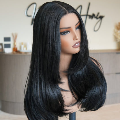 ROME Natural Black Lace Front Wig - Milk &amp; Honey Wigs