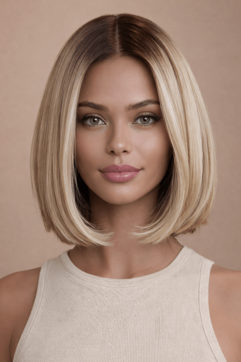 ROMY - Ombre Blonde - Lace Front Wig | Blonde, 12 Inch &amp; Shorter, Mono Lace Front, Synthetic Hair | Milk &amp; Honey Wigs