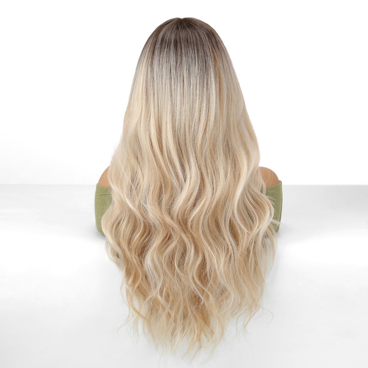 Root Streched Blonde Wavy 13x6 Lace Front Wig - MARKETPLACE | Blonde, 13x6 Lace Front, Synthetic Hair | Milk &amp; Honey Wigs