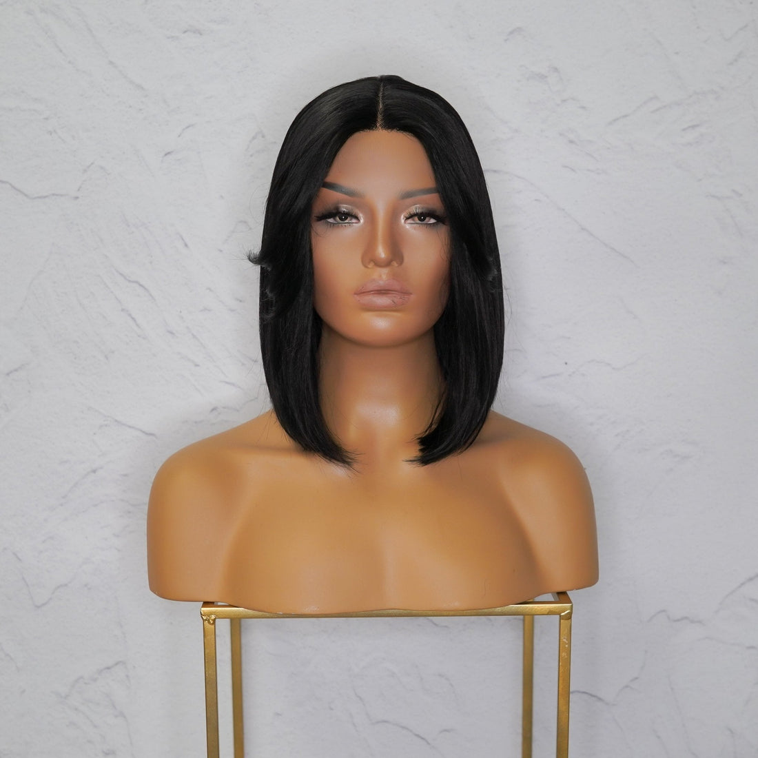 SABRINA - Black - Lace Front Wig | Black, 14 Inch, T-Part Lace Front, Synthetic Hair | Milk &amp; Honey Wigs