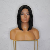 SABRINA - Black - Lace Front Wig | Black, 14 Inch, T-Part Lace Front, Synthetic Hair | Milk & Honey Wigs