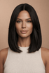SABRINA - Black - Lace Front Wig | Black, 14 Inch, T-Part Lace Front, Synthetic Hair | Milk & Honey Wigs