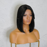 SABRINA - Black - Lace Front Wig | Black, 14 Inch, T-Part Lace Front, Synthetic Hair | Milk & Honey Wigs