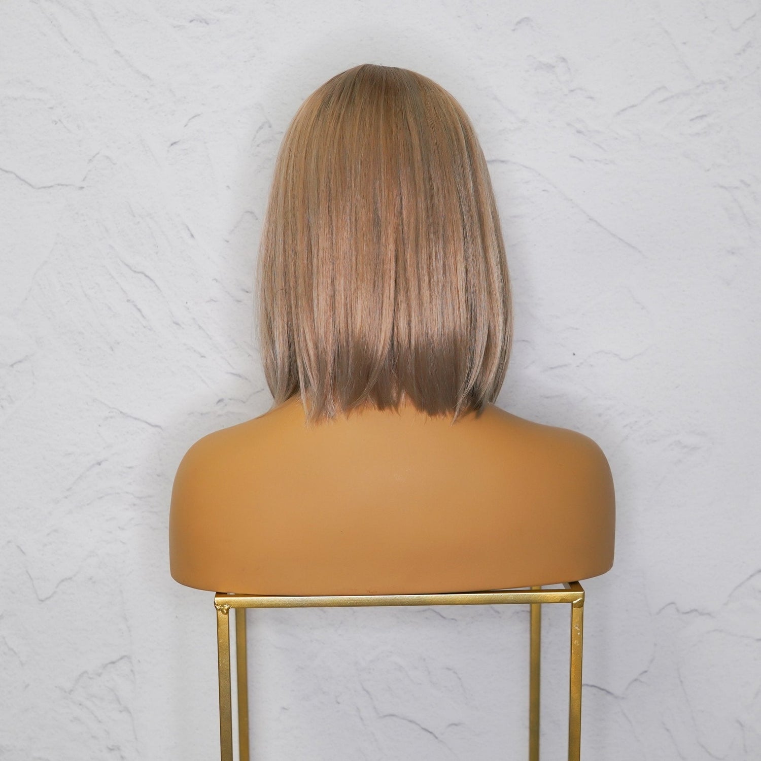SABRINA - Caramel Blonde - Lace Front Wig | Blonde, 14 Inch, T-Part Lace Front, Synthetic Hair | Milk &amp; Honey Wigs
