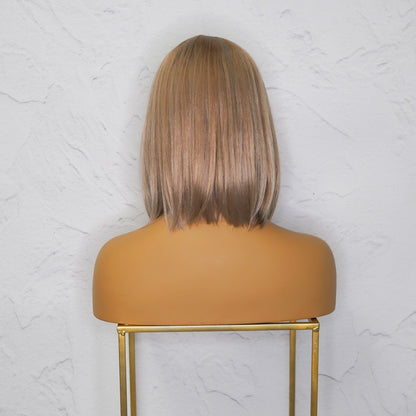 SABRINA - Caramel Blonde - Lace Front Wig | Blonde, 14 Inch, T-Part Lace Front, Synthetic Hair | Milk &amp; Honey Wigs