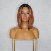 SABRINA - Mocha - Lace Front Wig | Brown, 14 Inch, T-Part Lace Front, Synthetic Hair | Milk & Honey Wigs