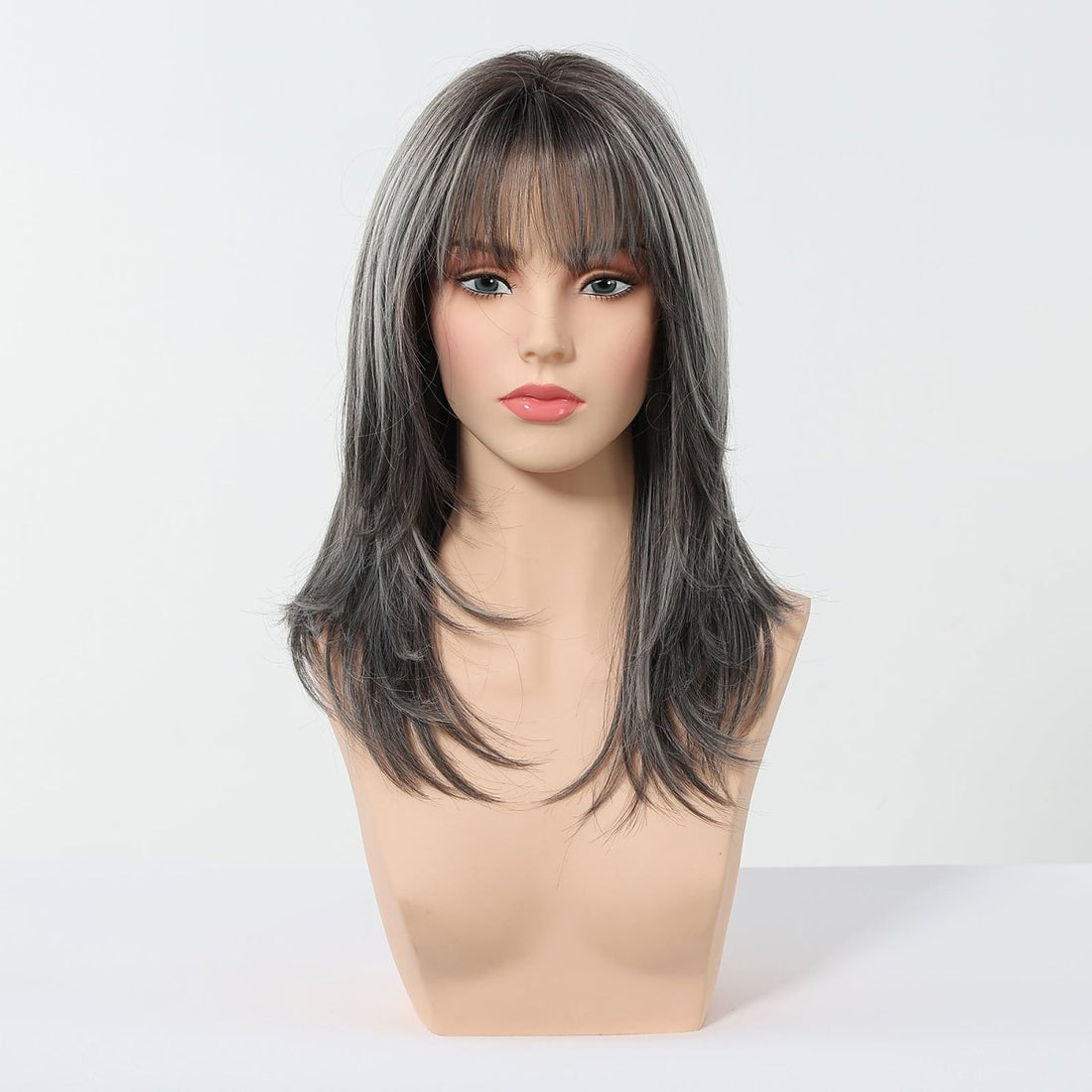 Salt and Pepper Layered Wig - MARKETPLACE | Grey, Fringe, Synthetic Hair | Milk &amp; Honey Wigs