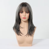 Salt and Pepper Layered Wig - MARKETPLACE | Grey, Fringe, Synthetic Hair | Milk & Honey Wigs