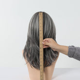 Salt and Pepper Layered Wig - MARKETPLACE | Grey, Fringe, Synthetic Hair | Milk & Honey Wigs