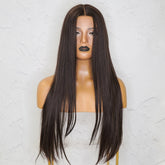 SAMIRA - Brown - Lace Front Wig | Brown, 26 Inch, T-Part Lace Front, Synthetic Hair | Milk & Honey Wigs