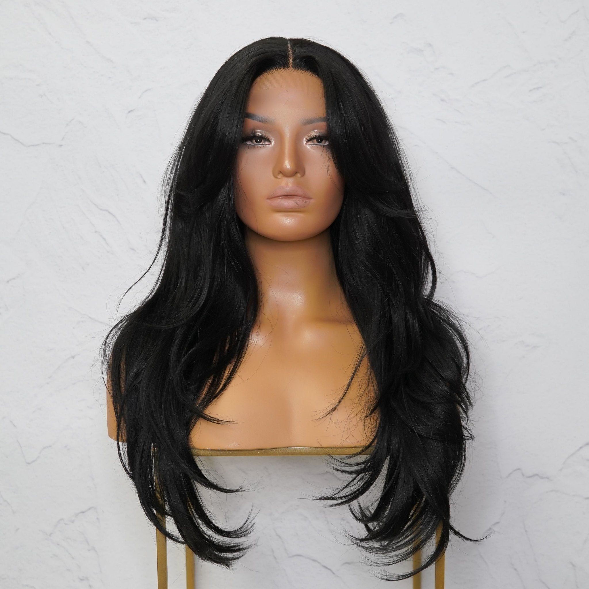 SELENE Black Lace Front Wig - Milk &amp; Honey Wigs