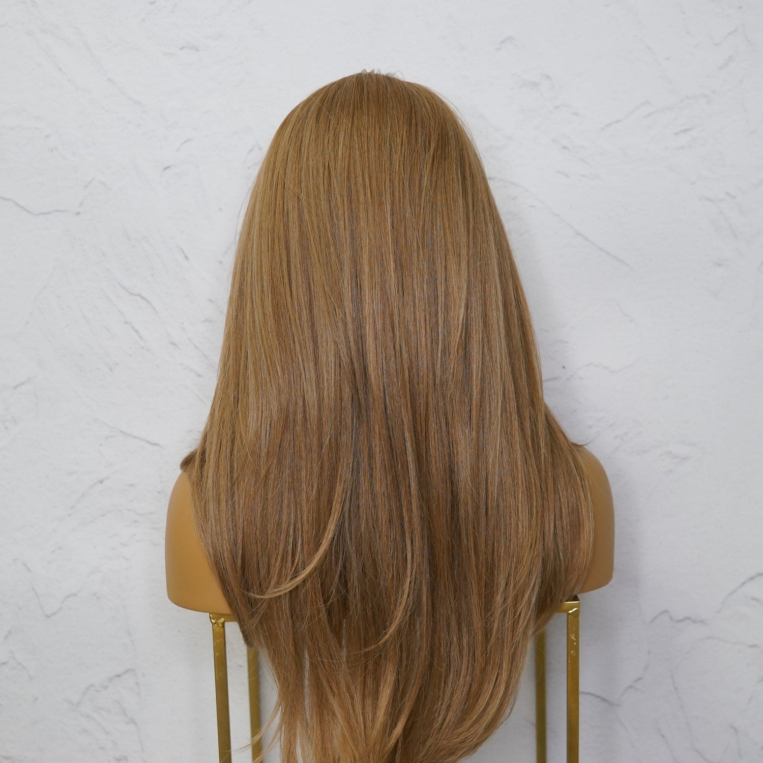 SELENE - Caramel - Lace Front Wig | Brown, 22 Inch, T-Part Lace Front, Synthetic Hair | Milk &amp; Honey Wigs