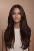 SELENE - Dark Brown - Lace Front Wig | Brown, 22 Inch, T-Part Lace Front, Synthetic Hair | Milk & Honey Wigs