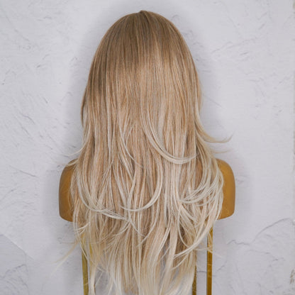SELENE - Frosted Blonde - Lace Front Wig | Blonde, 24 Inch, T-Part Lace Front, Synthetic Hair | Milk &amp; Honey Wigs
