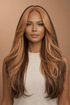 SELENE - Two Tone - Lace Front Wig | Brown, 22 Inch, T-Part Lace Front, Synthetic Hair | Milk & Honey Wigs